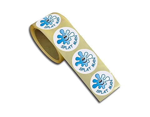 37mm Rolls Of Paper Stickers - White