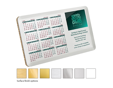 ColourBrite Aluminium Calendar Coasters - Silver