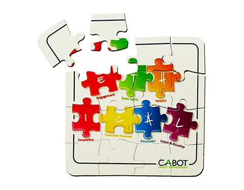 16 Piece Puzzle Coasters - White