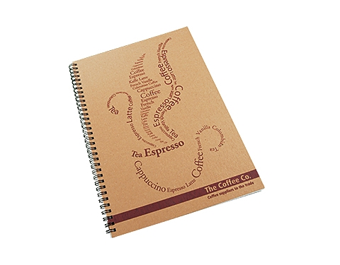 A4 Natural Recycled Spiral Bound Notepads - Natural