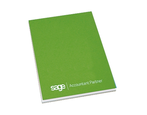 A4 Recycled Till Receipt Covered Notepads - Grass Green