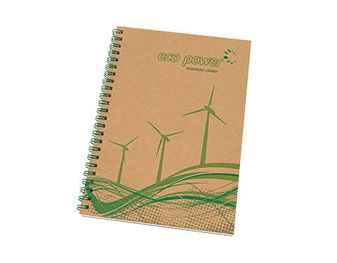 A5 Natural Recycled Spiral Bound Notepads - Natural