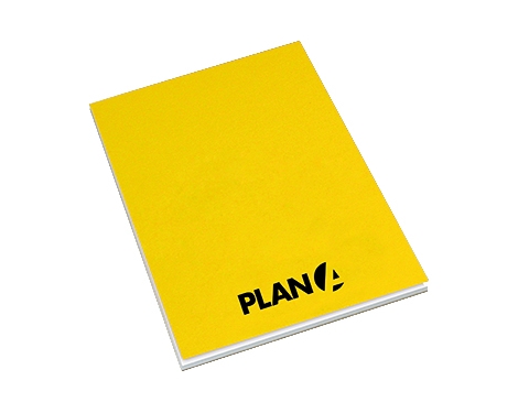 A5 Recycled Till Receipt Covered Notepads - Sunshine Yellow