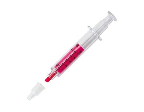 Syringe Highlighter Pens - Pink