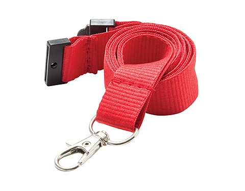 20mm Express Branded Flat Polyester Lanyards - Red