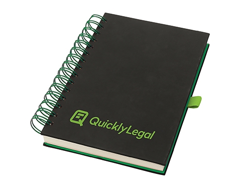 Orlando A5 Wiro Journal Notebooks - Lime