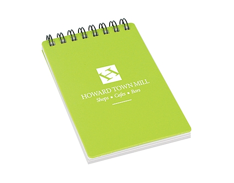 A6 Spectrum Polyprop Wirebound Notepads - Lime Tonic