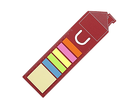 House Shaped Sticky Flag Bookmarks - Red