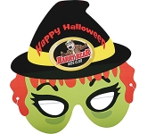 Custom Witch Card Face Masks for halloween and parties at GoPromotional