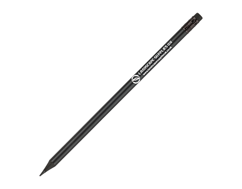 Black Knight Pencils With Eraser - Black
