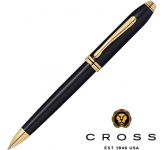 Cross Townsend Black Lacquered 23ct Gold Plated Pen