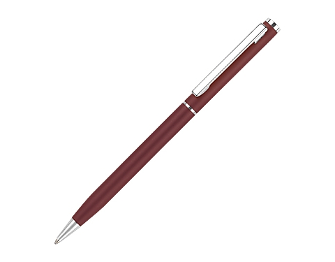 Cheviot Argent Slimline Metal Pens - Burgundy