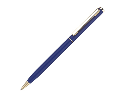 Cheviot Oro Slimline Metal Pens - Royal Blue