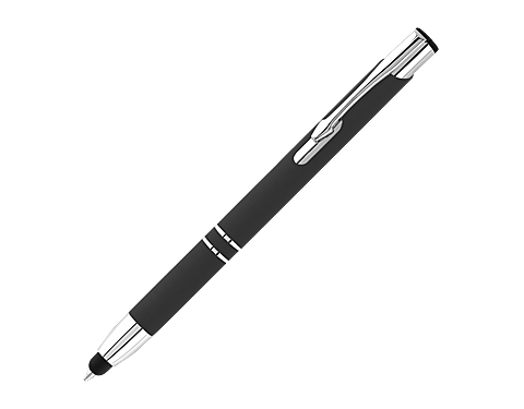 Electra Classic Corporate Soft Touch Metal Pens - Charcoal