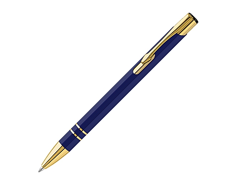 Electra Oro Gilt Metal Pens - Navy Blue