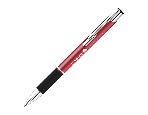 Electra Satin Grip Metal Pens - Red