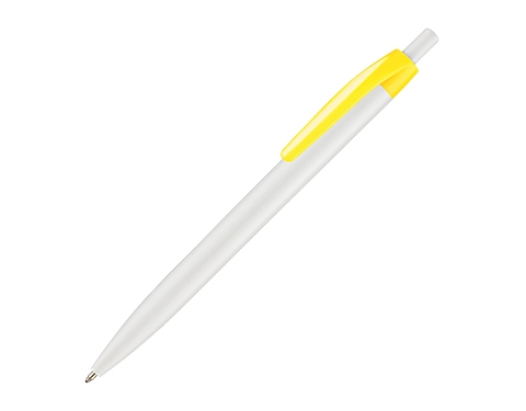 Branded SuperSaver Click Budget Pen - Yellow