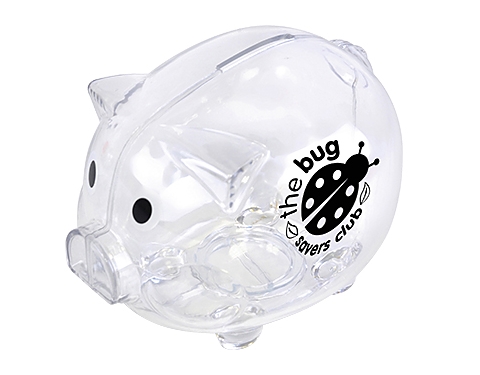 Super Saver Piggy Banks - Clear