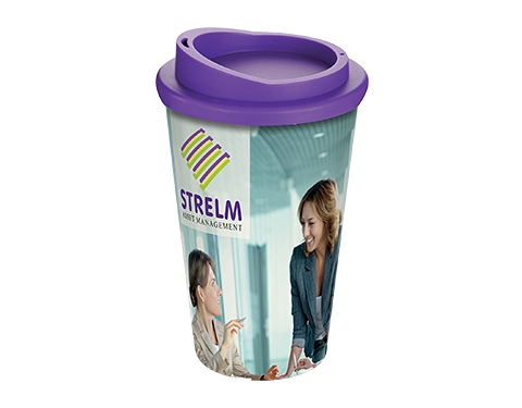 ColourBrite 350ml Americano Coffee Take Away Mugs - Purple