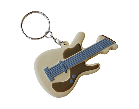 Guitar Keyring Stress Toys - Cream