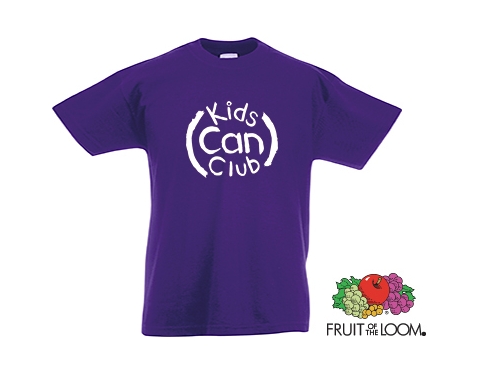 Fruit Of The Loom Value Weight Kids T-Shirts - Purple