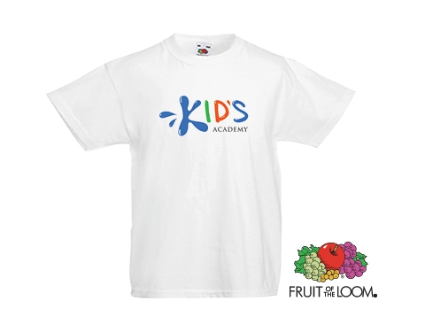 Fruit Of The Loom Value Weight Kids T-Shirts - White