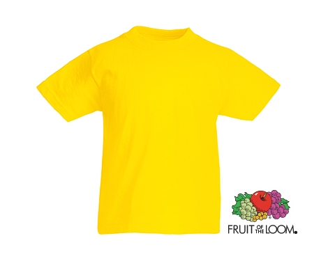 Fruit Of The Loom Value Weight Kids T-Shirts - Yellow