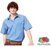 Fruit Of The Loom Short Sleeved Poplin Shirt