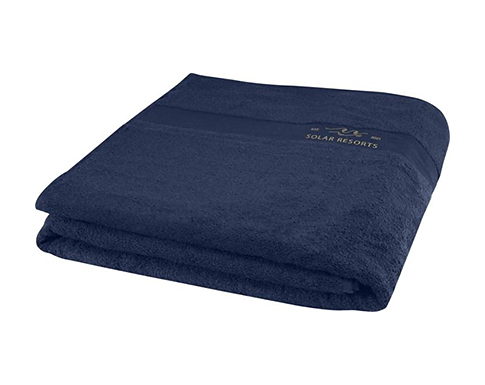 Glamorgan Large Cotton Bath Towels - Navy Blue