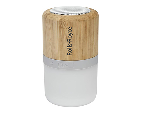 Chorus Bamboo Bluetooth Speaker With Light - Natural