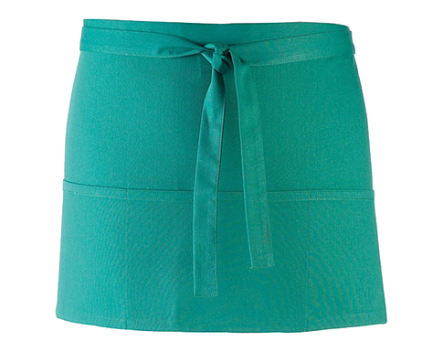 Premier Colours 3 Pocket Short Bib Aprons - Emerald