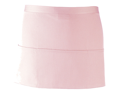 Premier Colours 3 Pocket Short Bib Aprons - Pink