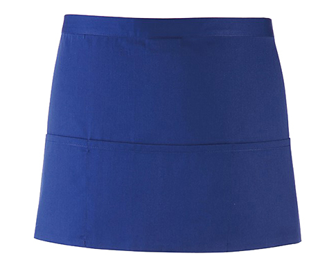 Premier Colours 3 Pocket Short Bib Aprons - Royal Blue