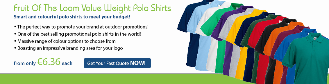Fruit of the Loom Value Weight Polo Shirts