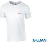 Budget Gildan Softstyle Ringspun T-Shirts in white