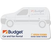 125 x 75mm Van Shaped Sticky Notes for transport business giveaway merchandise