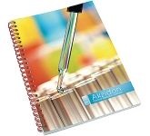 White A5 Polyprop Spiral Bound Notepads personalised with your business branding