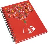 Custom A5 Wirebound Hardback Notepads for corporate merchandise at GoPromotional
