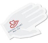 Logo branded A6 Hands Shaped Sticky Notes for health and wellness marketing campaigns