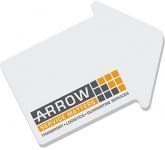 A7 Arrow Shaped Sticky Notes in white with your custom design at GoPromotional