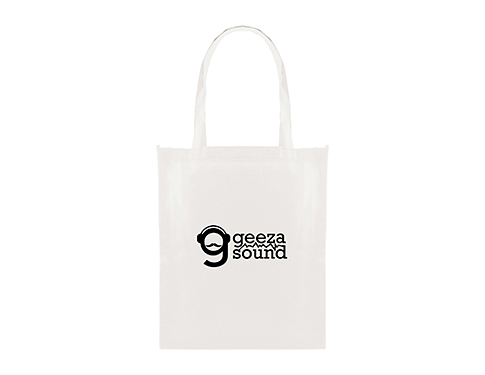 Mapplewell Non-Woven Tote Shoppers - White