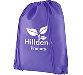 Logo branded Caterham Recycled Non-Woven Drawstring Bags for eco-friendly promotions
