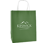 Logo branded Brookvale Medium Twist Handled Recyclable Paper Bags