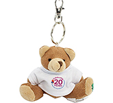 Logo branded Baloo Bear Keyrings With T-Shirt for college and university promotions at GoPromotional