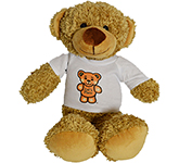 30cm Barney Bear With T-Shirt - Biscuit