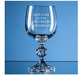 Laser engraved 340ml Claudia Crystalite Large Goblets