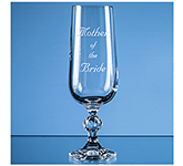 Logo branded 180ml Claudia Crystalite Champagne Flutes at GoPromotional