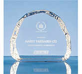 Company branded Harrogate 12cm Optical Crystal Ice Block Paperweights