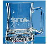 0.34ltr Handmade Curved Star Base Tankard laser engraved with your logo