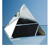 Miami 9cm Optical Crystal 4 Sided Pyramids branded with your logo at GoPromotional